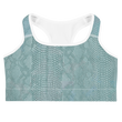 Blue Snakeskin Sports Bra