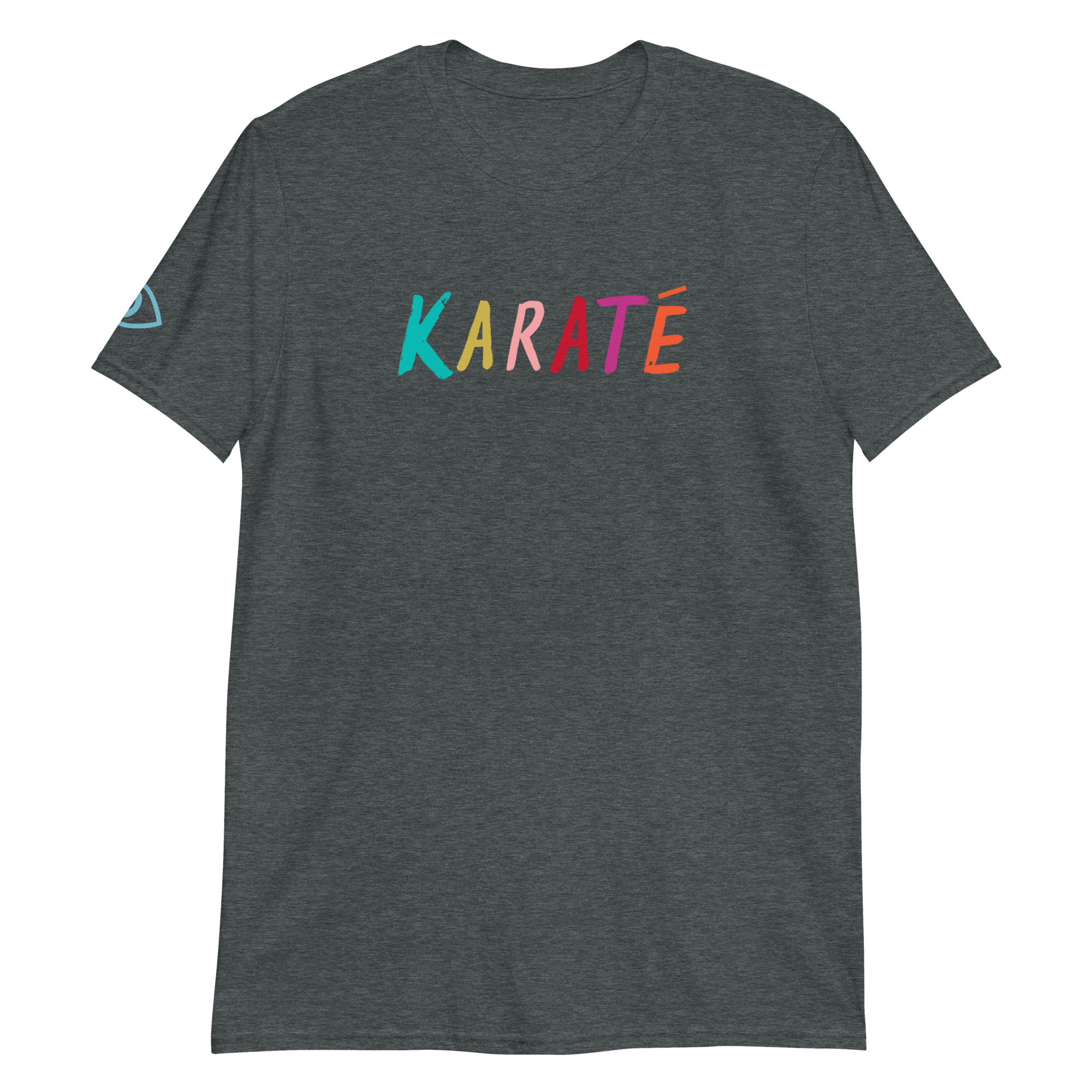French Karate T-shirt in Dark Heather Gray, Unisex