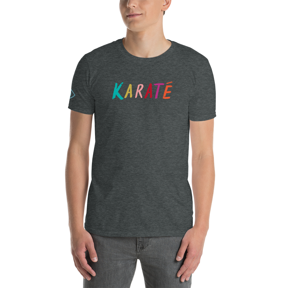 French Karate T-shirt in Dark Heather Gray, Unisex