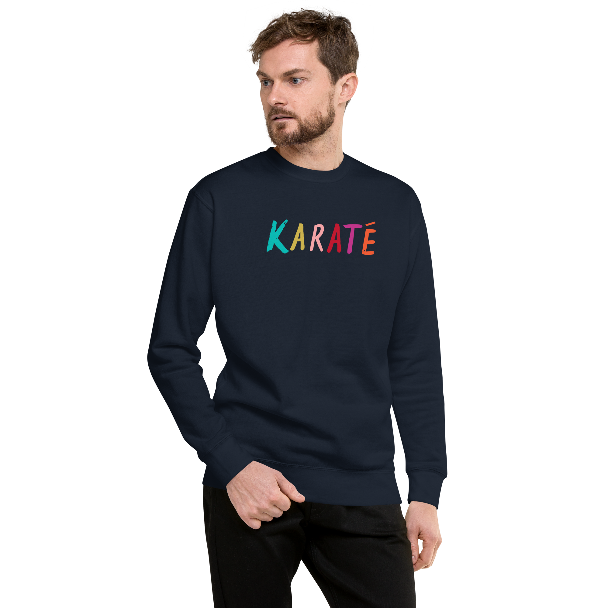 French Karate Premium Unisex Sweatshirt, Navy